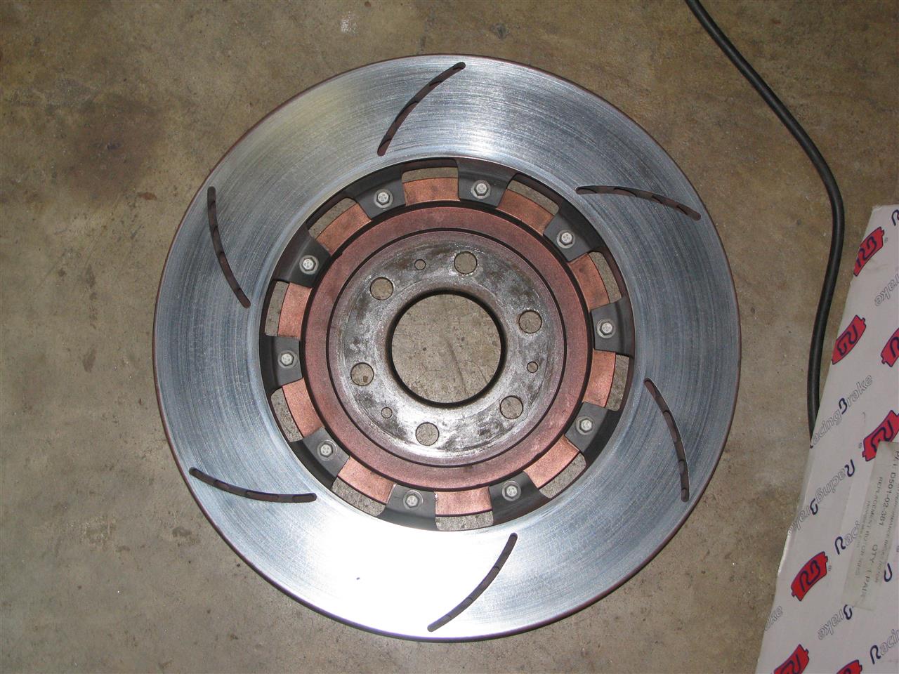 Catastrophic RacingBrake 2piece rotor failure on track NASIOC